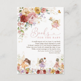 Tarjeta De Recepción Libros de Fiestas de Floral Fairy Garden para Baby