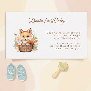 Tarjeta De Recepción Libros de flores de zorro del bosque en acuarela p