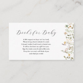 Tarjeta De Recepción Libros de flores silvestres acuáticas para bebé