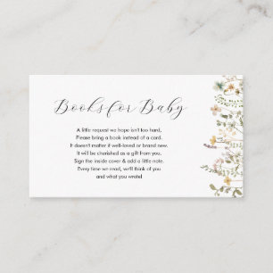 Tarjeta De Recepción Libros de flores silvestres acuáticas para bebé