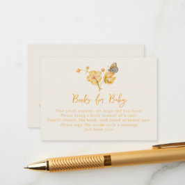 Tarjeta De Recepción Libros de flores silvestres amarillas para Baby Sh