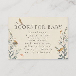 Tarjeta De Recepción Libros de flores silvestres de amor para Baby Show