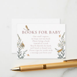 Tarjeta De Recepción Libros de flores silvestres de amor para Baby Show