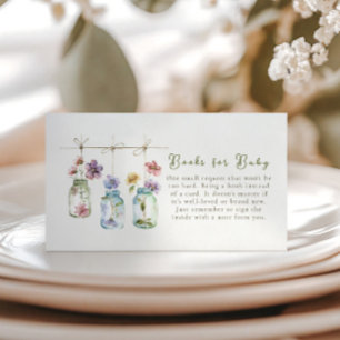 Tarjeta De Recepción Libros de flores silvestres de jardín vintage en f