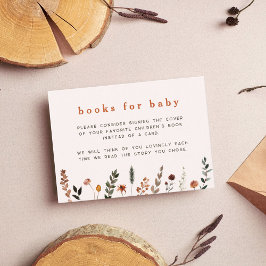 Tarjeta De Recepción Libros de flores silvestres de otoño para bebé