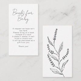 Tarjeta De Recepción Libros de flores silvestres dibujados a mano para