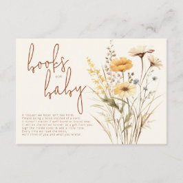 Tarjeta De Recepción Libros de flores silvestres para bebé