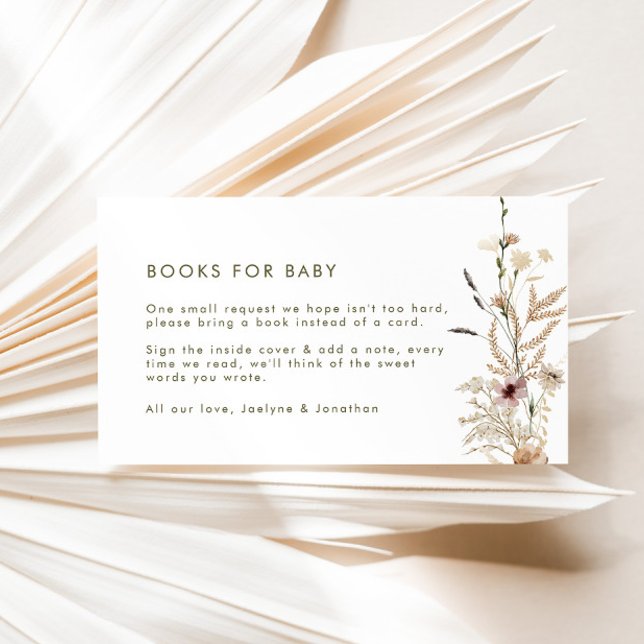 Tarjeta De Recepción Libros de flores silvestres para bebé (Subido por el creador)