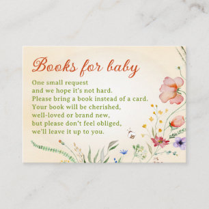 Tarjeta De Recepción Libros de flores silvestres para el edificio de la