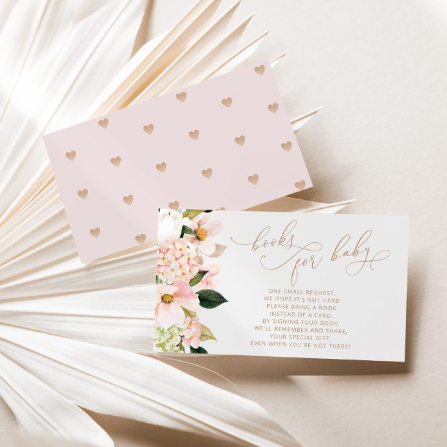 Tarjeta De Recepción Libros de flores silvestres rosadas de Rubor para  (Subido por el creador)