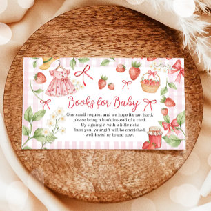 Tarjeta De Recepción Libros de Fresa Dulce para Bebé en la Ducha