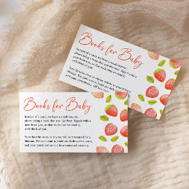 Tarjeta De Recepción Libros de fresa para Baby Berry Sweet Baby Shower