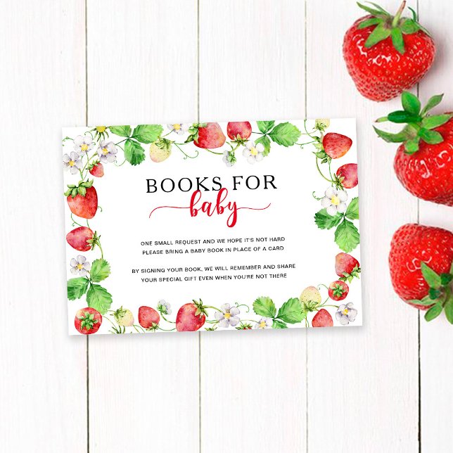 Tarjeta De Recepción Libros de Fresa para Bebé (Subido por el creador)