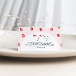 Tarjeta De Recepción Libros de fresa para bebé