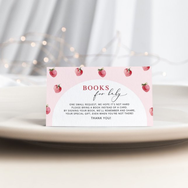 Tarjeta De Recepción Libros de fresa para bebé (Subido por el creador)