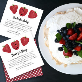 Tarjeta De Recepción Libros de fresas dulces para el bebé