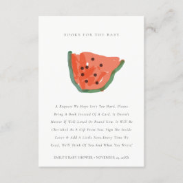 Tarjeta De Recepción Libros De Frutas De La sandía Derivada A Mano Para