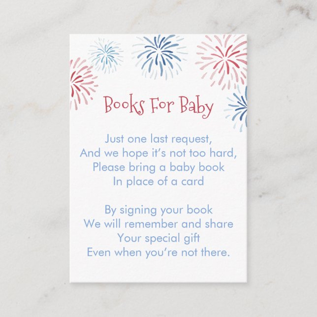 Tarjeta De Recepción Libros de Fuegos Artificiales Estrellas y Barras P (Anverso)