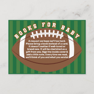 Tarjeta De Recepción Libros De Fútbol Para Pedir Bebés