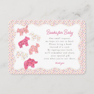 Tarjeta De Recepción Libros De Galletas De Animales Con Espuma Rosa Par