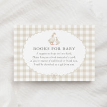 Libros de Ganso Tonto de Gingham Neutral para Bebé