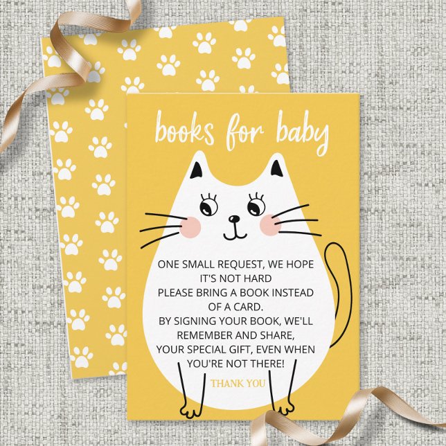 Tarjeta De Recepción Libros de gato blanco y gatito para bebé (Subido por el creador)