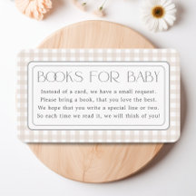 Libros de Gingham Neutral de Género para Baby Show