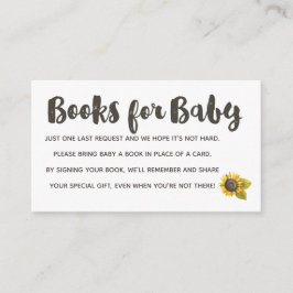 Tarjeta De Recepción Libros De Girasol Para Bebés