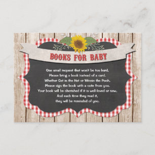Tarjeta De Recepción Libros de girasoles amarillos rojos y blancos para