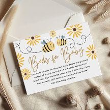 Libros de Girasoles de Abejas para Baby Shower