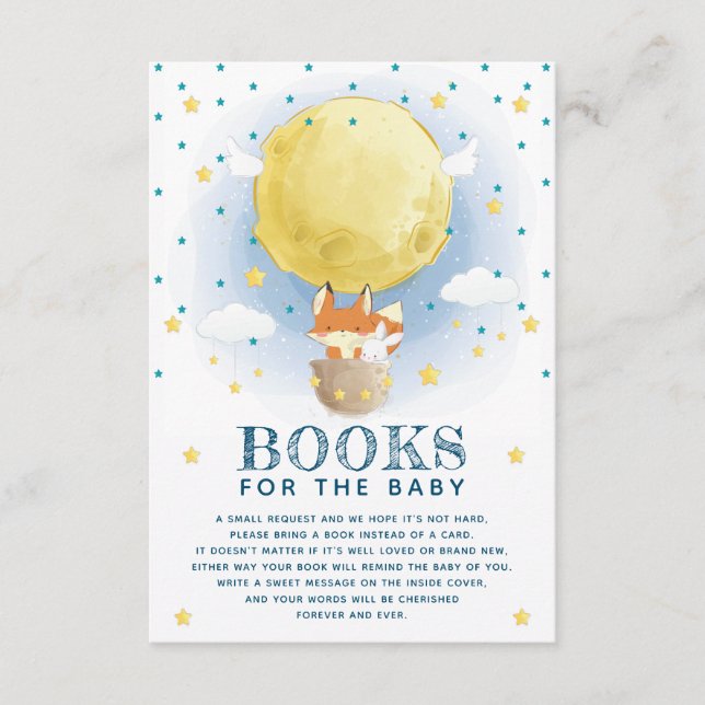Tarjeta De Recepción Libros de globo aerostático para el bebé (Anverso)