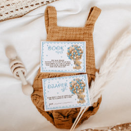 Tarjeta De Recepción Libros de globos de oso para bebé