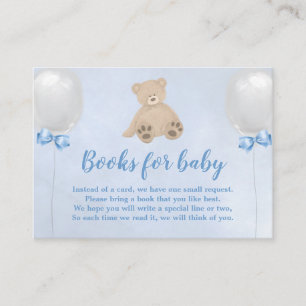 Tarjeta De Recepción Libros de globos de oso para bebé a petición de be