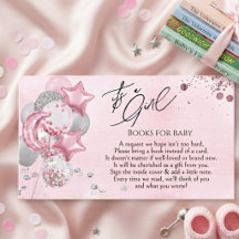 Libros de globos rosados de acuarela para bebé niñ