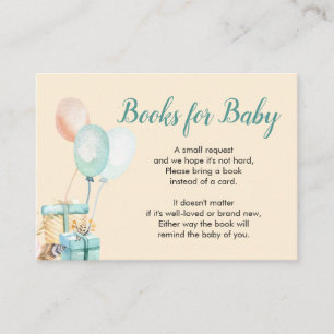 Tarjeta De Recepción Libros de globos y regalos para bebé
