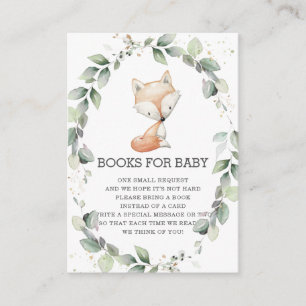 Tarjeta De Recepción Libros de guirnalda para bebés de Woodland Animal