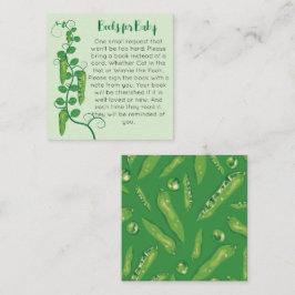 Tarjeta De Recepción Libros de guisantes dulces para el bebé