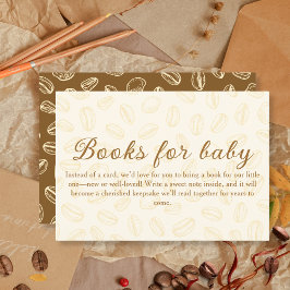 Tarjeta De Recepción Libros de habas de café para Baby Shower