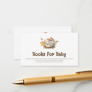 Tarjeta De Recepción Libros de hadas del bosque otoñal para bebé Insert