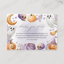 Libros de Halloween de Acuarela para Baby Shower