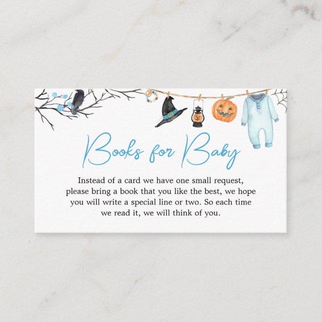 Tarjeta De Recepción Libros de Halloween para niños (Anverso)