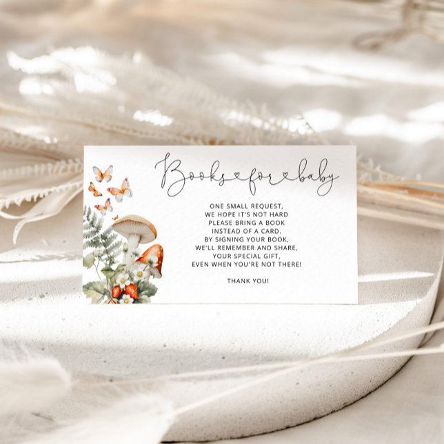 Tarjeta De Recepción Libros de hongos de bosque de otoño para el boleto (Subido por el creador)