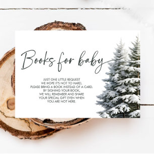 Tarjeta De Recepción Libros De Invierno De Baby Shower Para Bebé