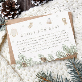 Tarjeta De Recepción Libros de invierno de Baby Shower para bebé