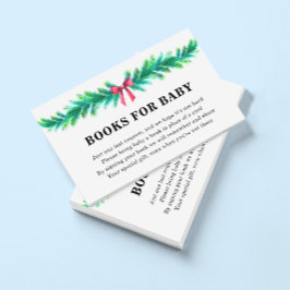Tarjeta De Recepción Libros de invierno de navidades para Baby Shower