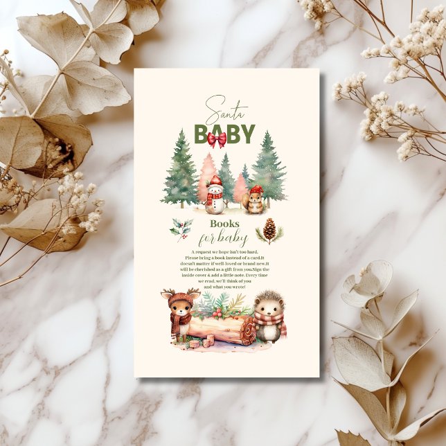 Tarjeta De Recepción Libros de invierno de Santa Baby Woodland para el  (Subido por el creador)
