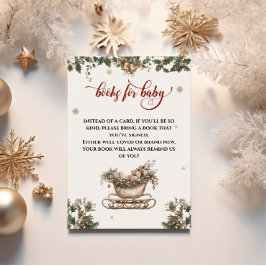 Tarjeta De Recepción Libros de Invierno de Santa Bebé Navidades para Ba