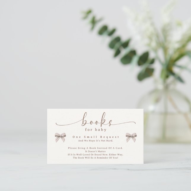 Tarjeta De Recepción Libros de invierno nevado para bebé Coquette blanc (Anverso de pie)