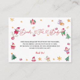 Tarjeta De Recepción Libros De Invierno Para El Baby Shower Infantil