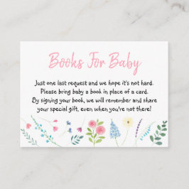 Tarjeta De Recepción Libros De Jardín De Flores Silvestres Para Bebés